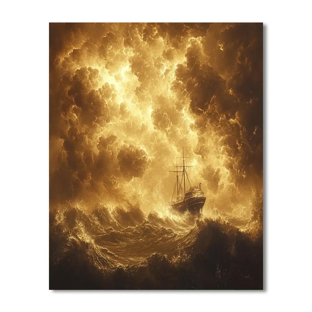 Turner Inspired Tempest At Sea Painting by numbers kit
