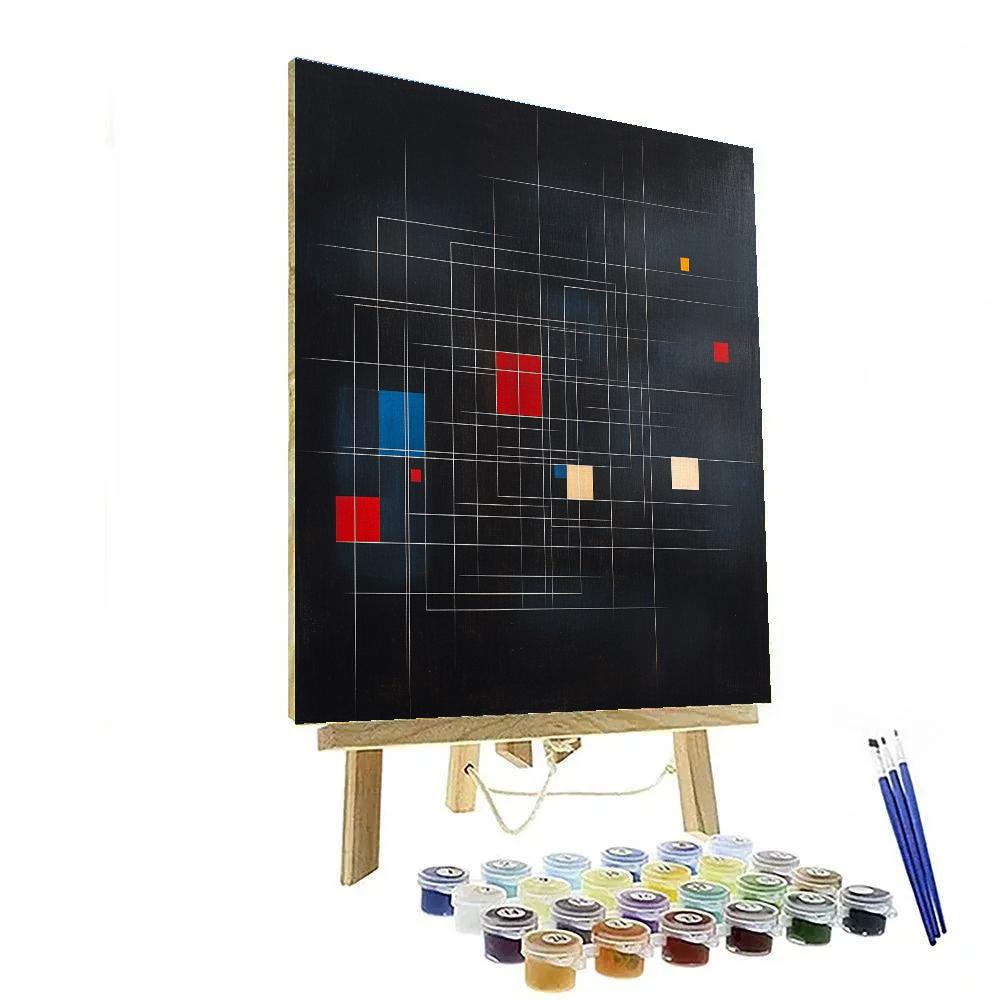 Kazimir Malevich Inspired Nebular Grid Silence Painting by numbers kit