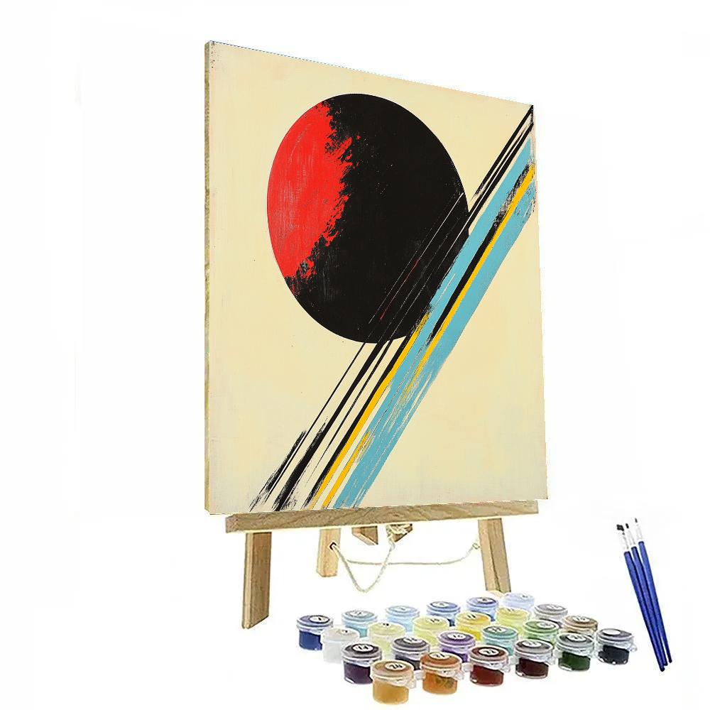 Kazimir Malevich Inspired Orbital Suprematist Drift paint by color