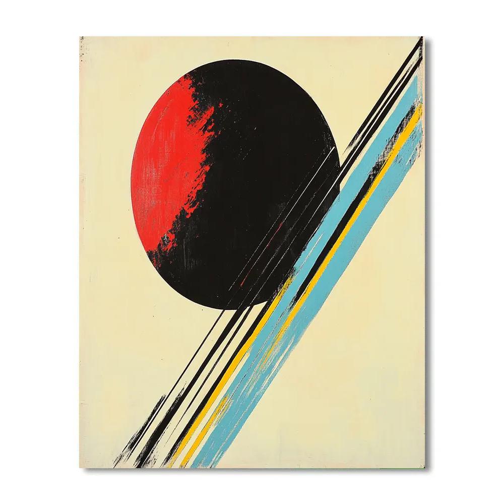 Kazimir Malevich Inspired Orbital Suprematist Drift paint by color