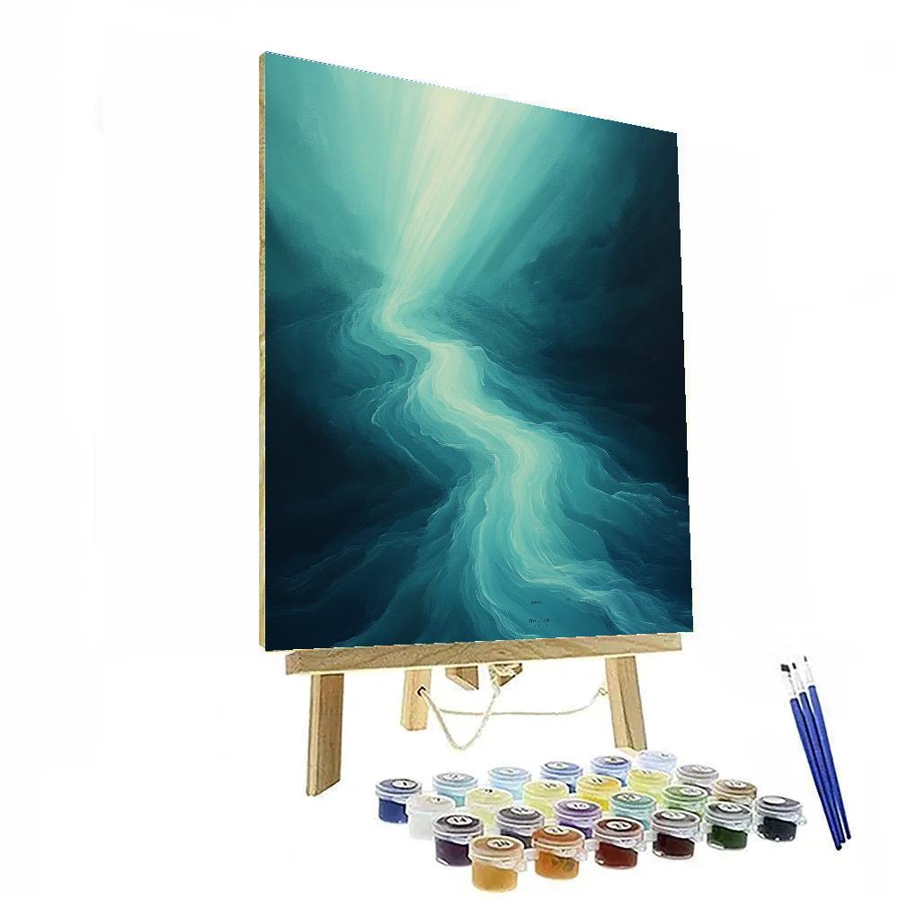 Leonardo Da Vinci Inspired Silent Dolphin Currents Numbered painting kits