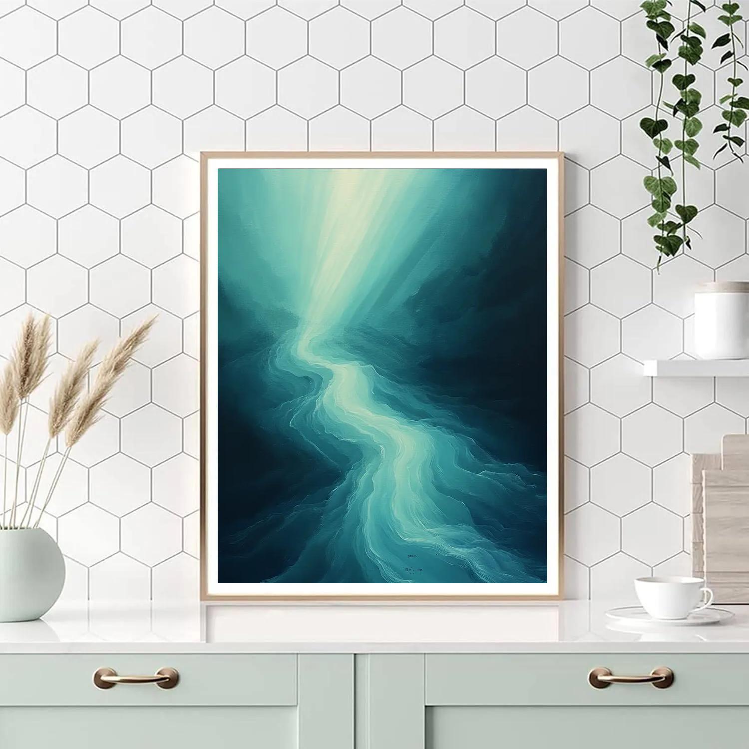 Leonardo Da Vinci Inspired Silent Dolphin Currents Numbered painting kits