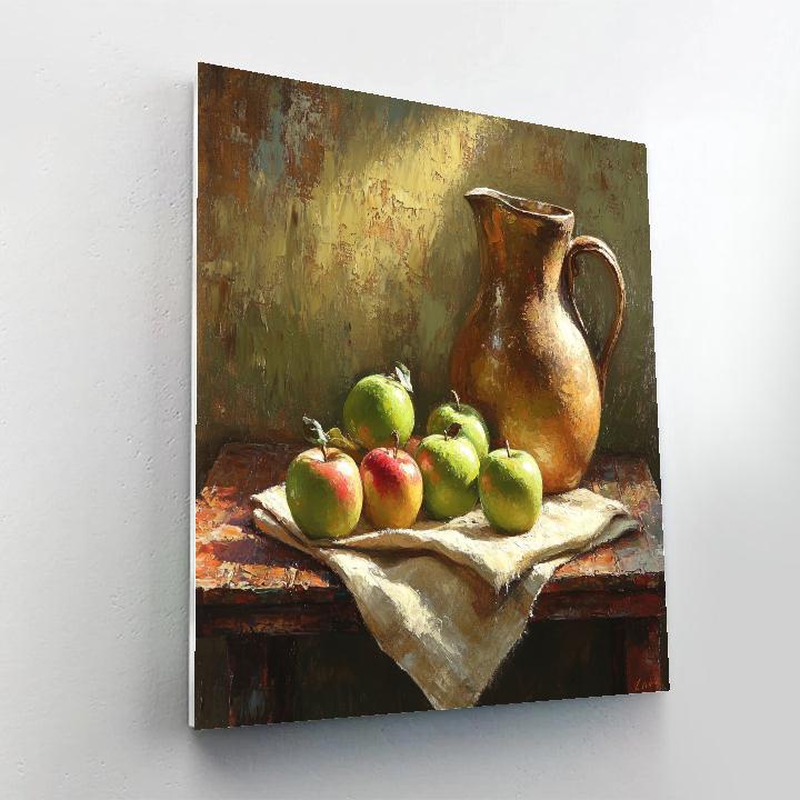 Cezanne Inspired Apples And Jug DIY paint by numbers