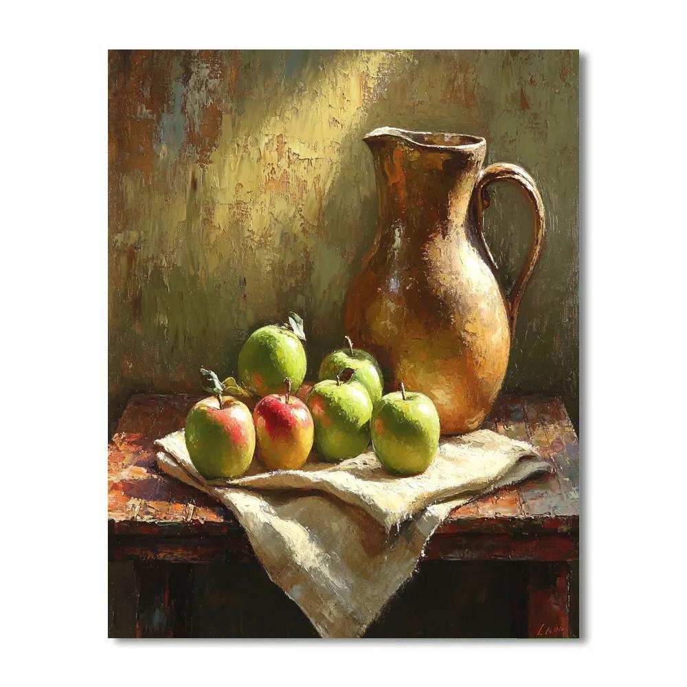 Cezanne Inspired Apples And Jug DIY paint by numbers