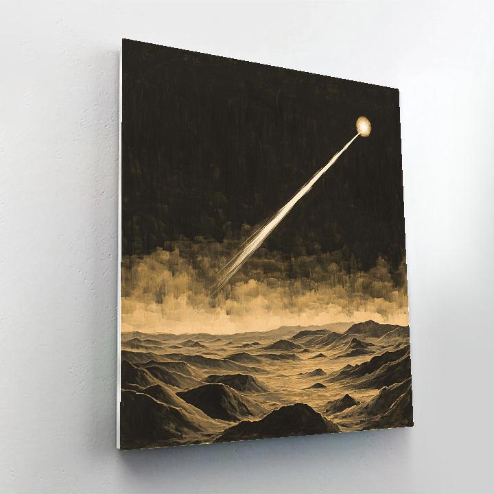 Francisco Goya Inspired Meteor Trail Above Barren Hills Paint by numbers kits