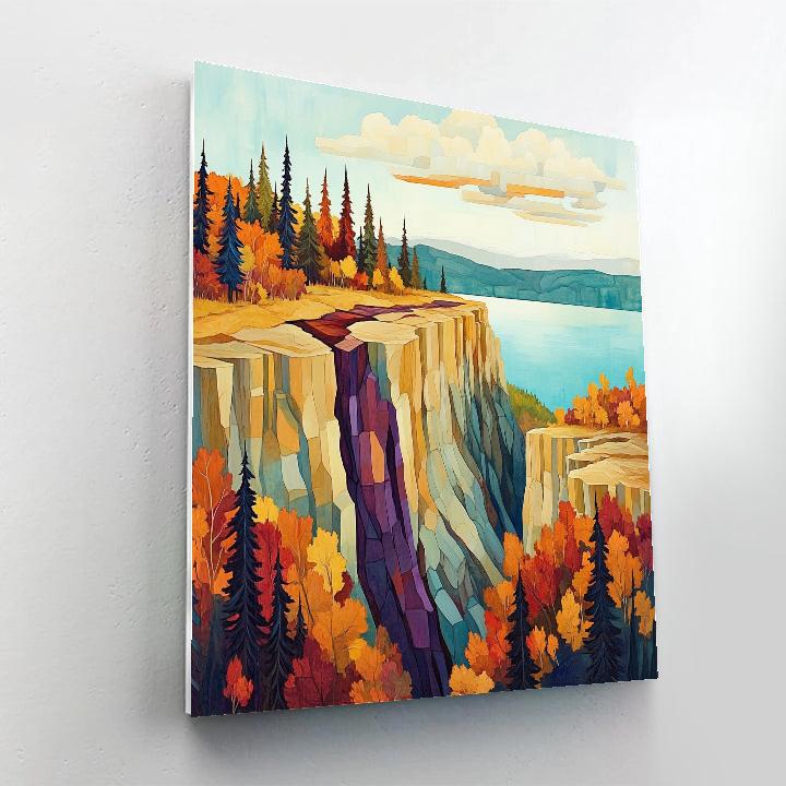Franklin Carmichael Inspired Autumn Ravine Under Crystal Sky Painting by numbers kit