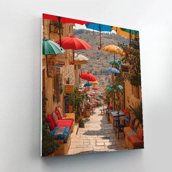 Color Streams At Rainbow Street Amman Jordan Paint by numbers kits