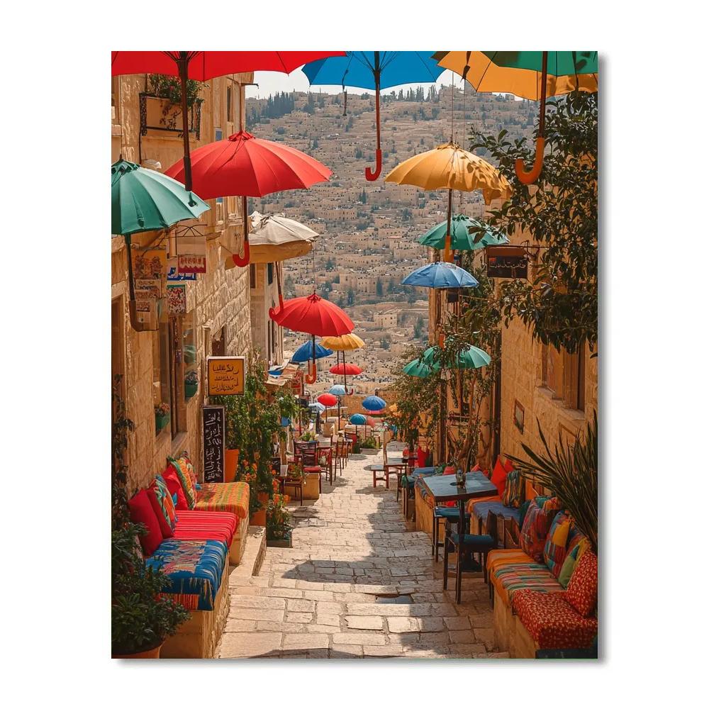 Color Streams At Rainbow Street Amman Jordan Paint by numbers kits