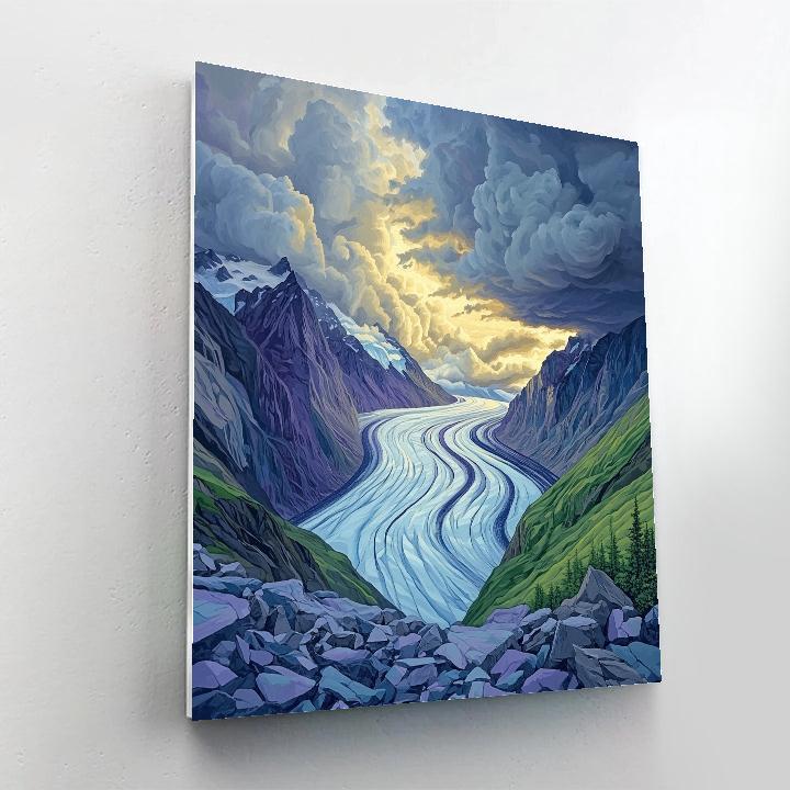 Frederick Varley Inspired Stormlight Over Glacier Valley Number painting