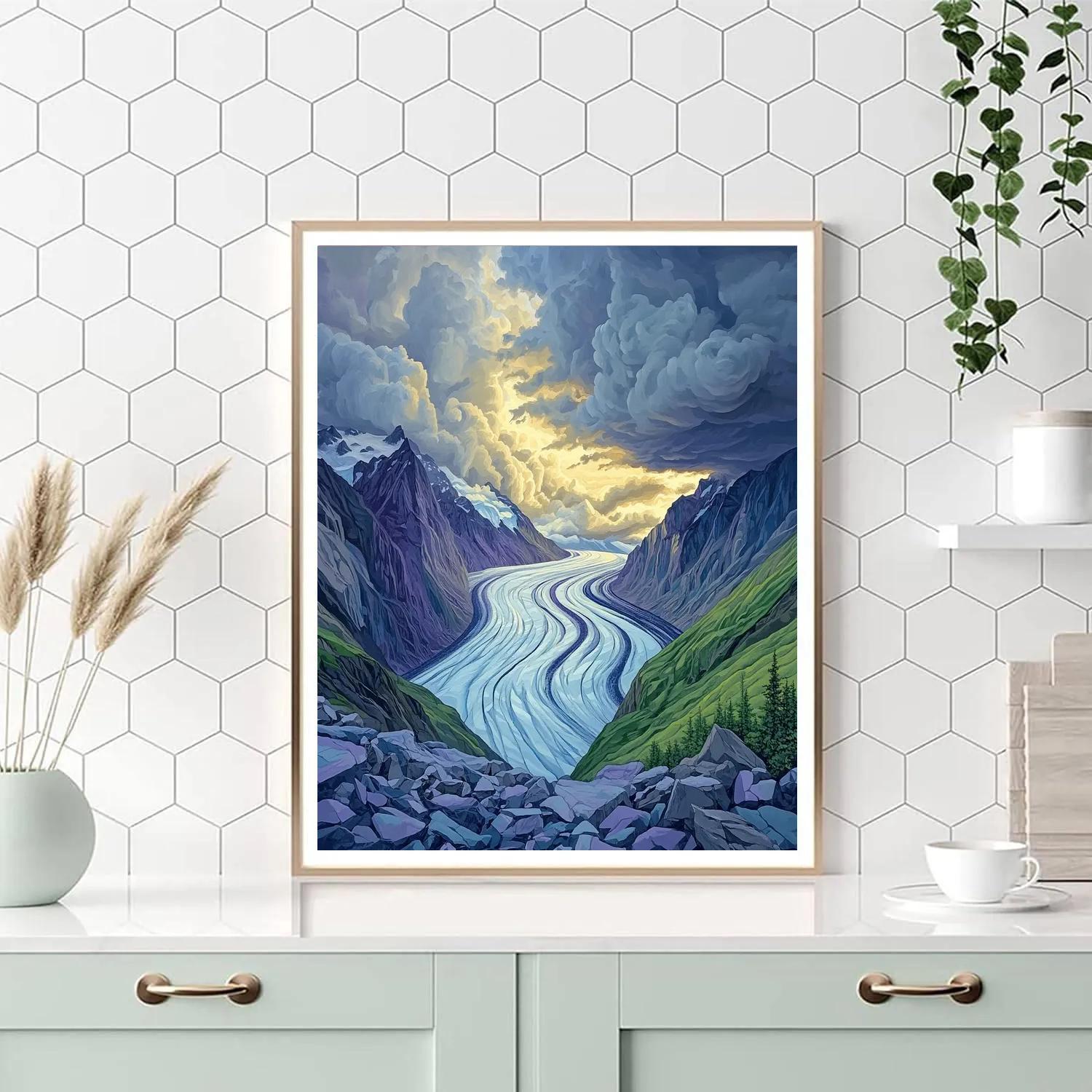 Frederick Varley Inspired Stormlight Over Glacier Valley Number painting