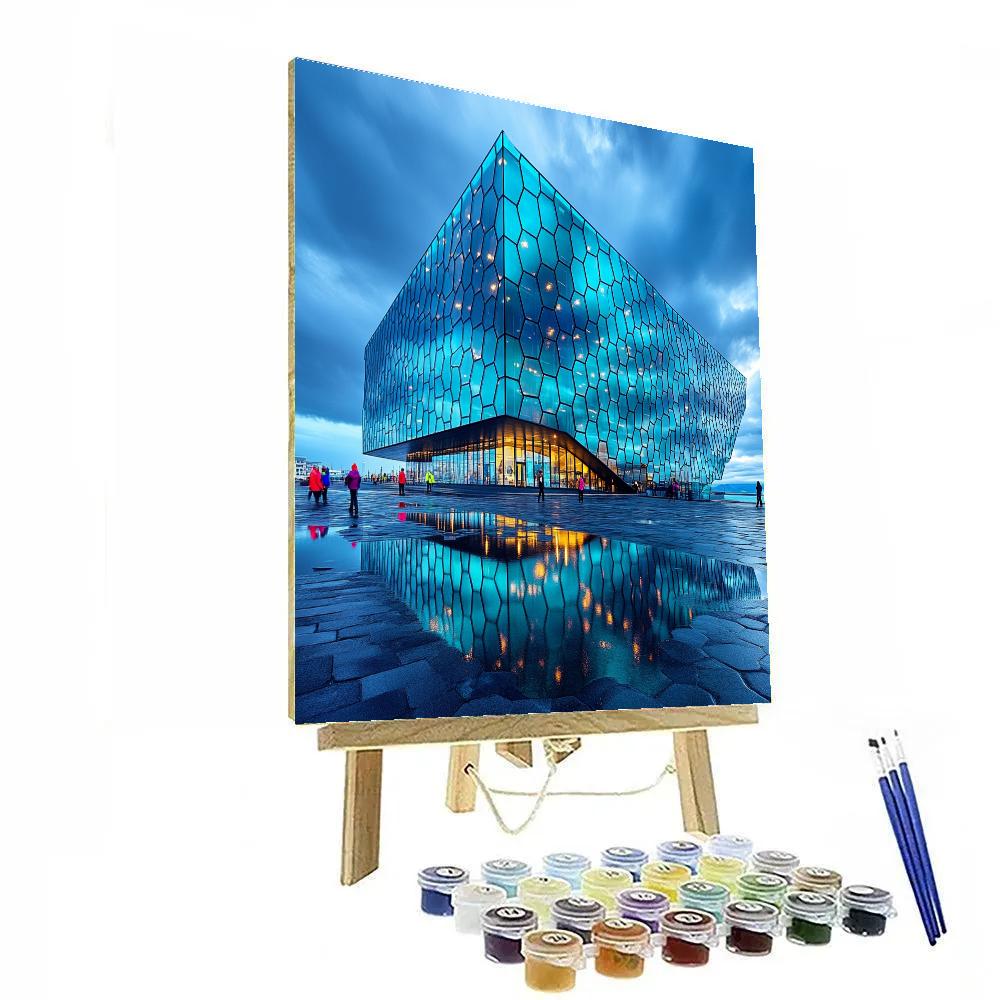 Harpa Concert Hall Facets Reykjavik Iceland Paint by numbers kits