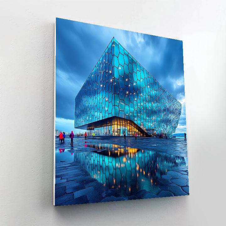 Harpa Concert Hall Facets Reykjavik Iceland Paint by numbers kits