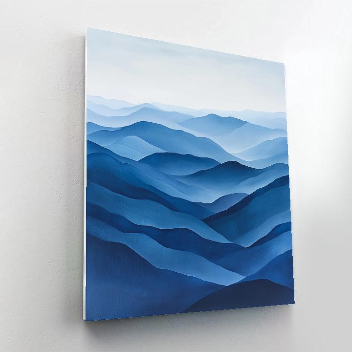 O Keeffe Inspired Blue Mountain paint by number
