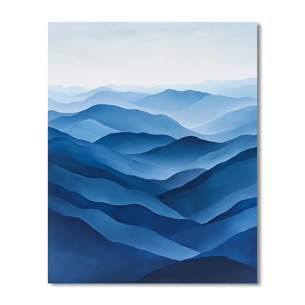 O Keeffe Inspired Blue Mountain paint by number