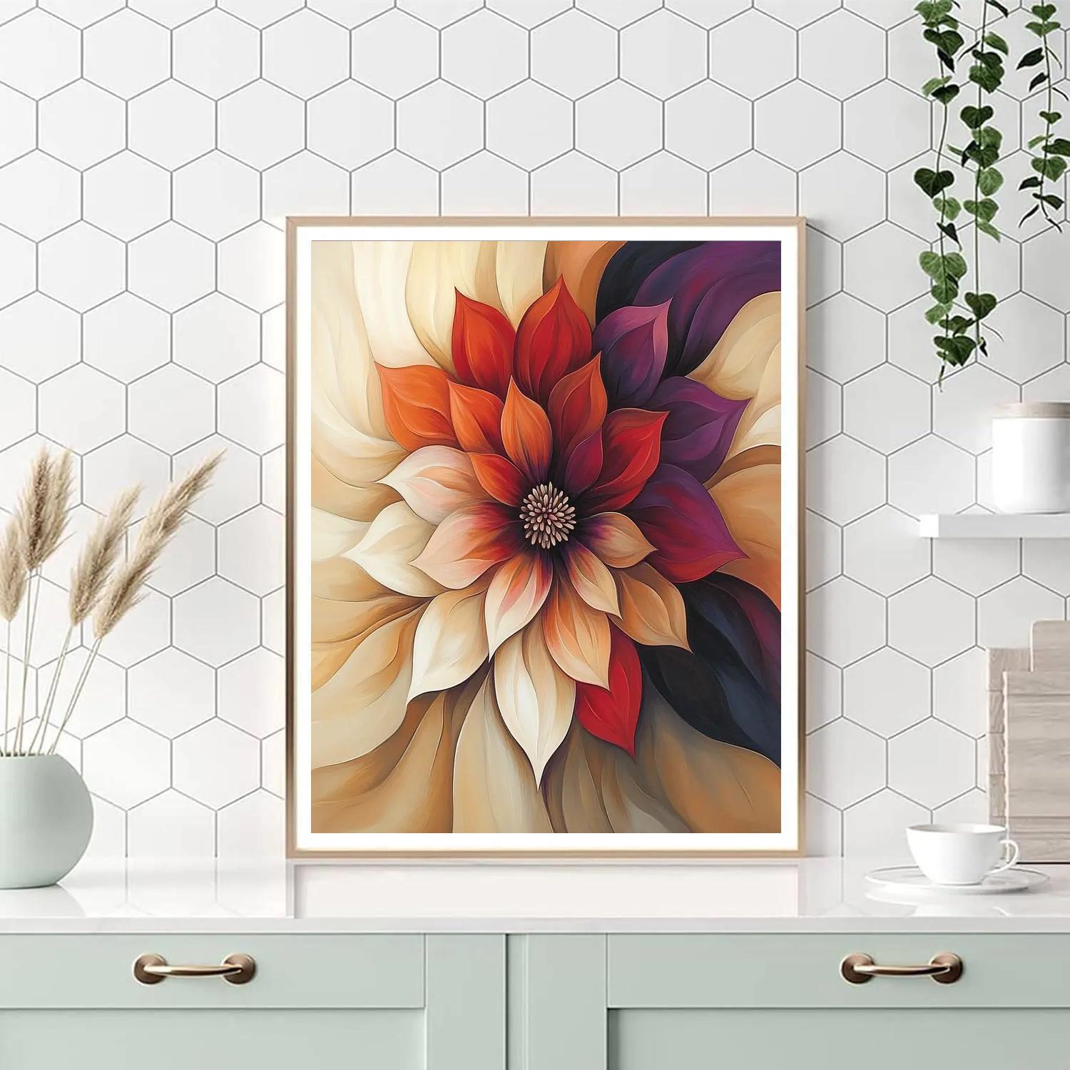 Georgia OKeeffe Inspired Nebula Bloom In Desert Canyon Number painting