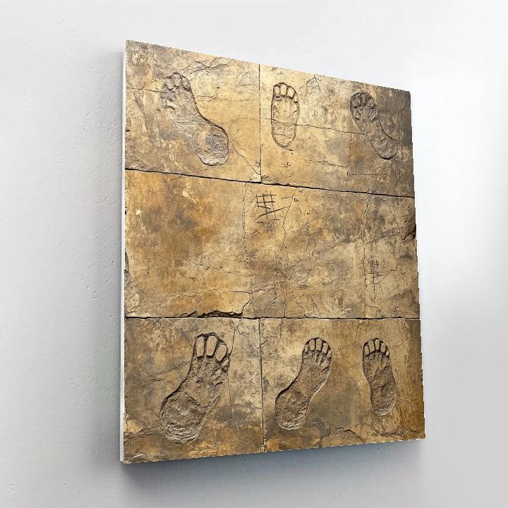 Leonardo Da Vinci Inspired Dinosaur Footfall Impressions DIY paint by numbers