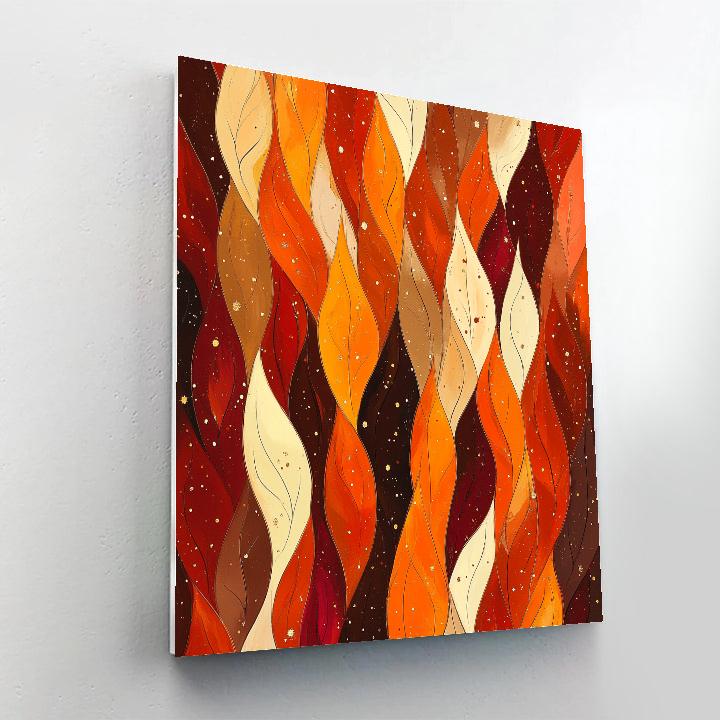 Jackson Pollock Inspired Autumn Ember Flow Numbered painting kits