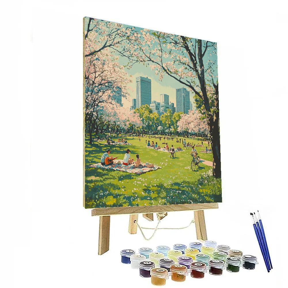 Urban Oasis Of Yoyogi Park Tokyo Japan Number painting