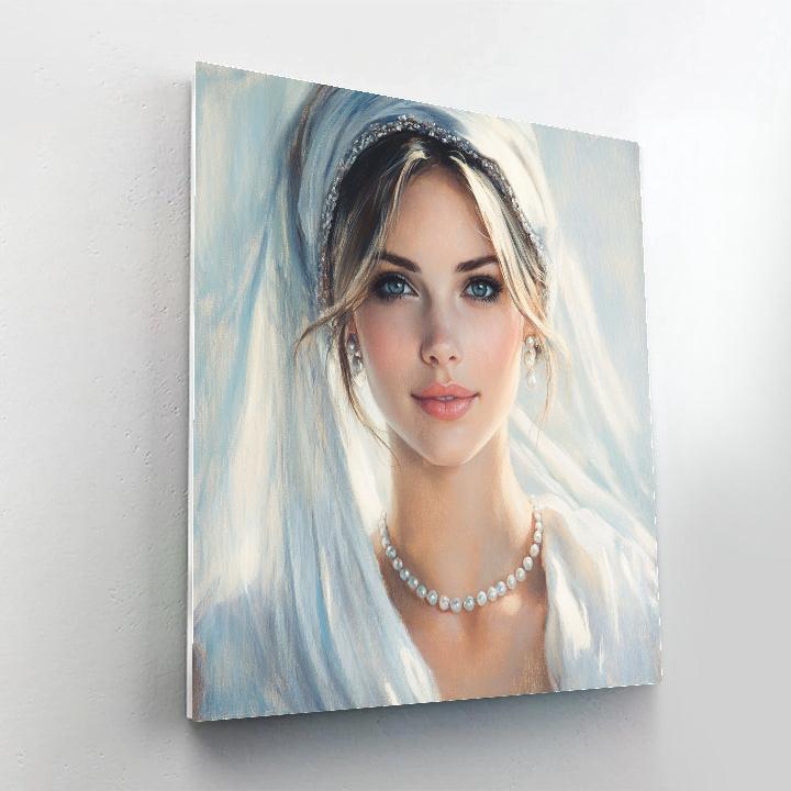 Sargent Inspired Portrait In White paint by number