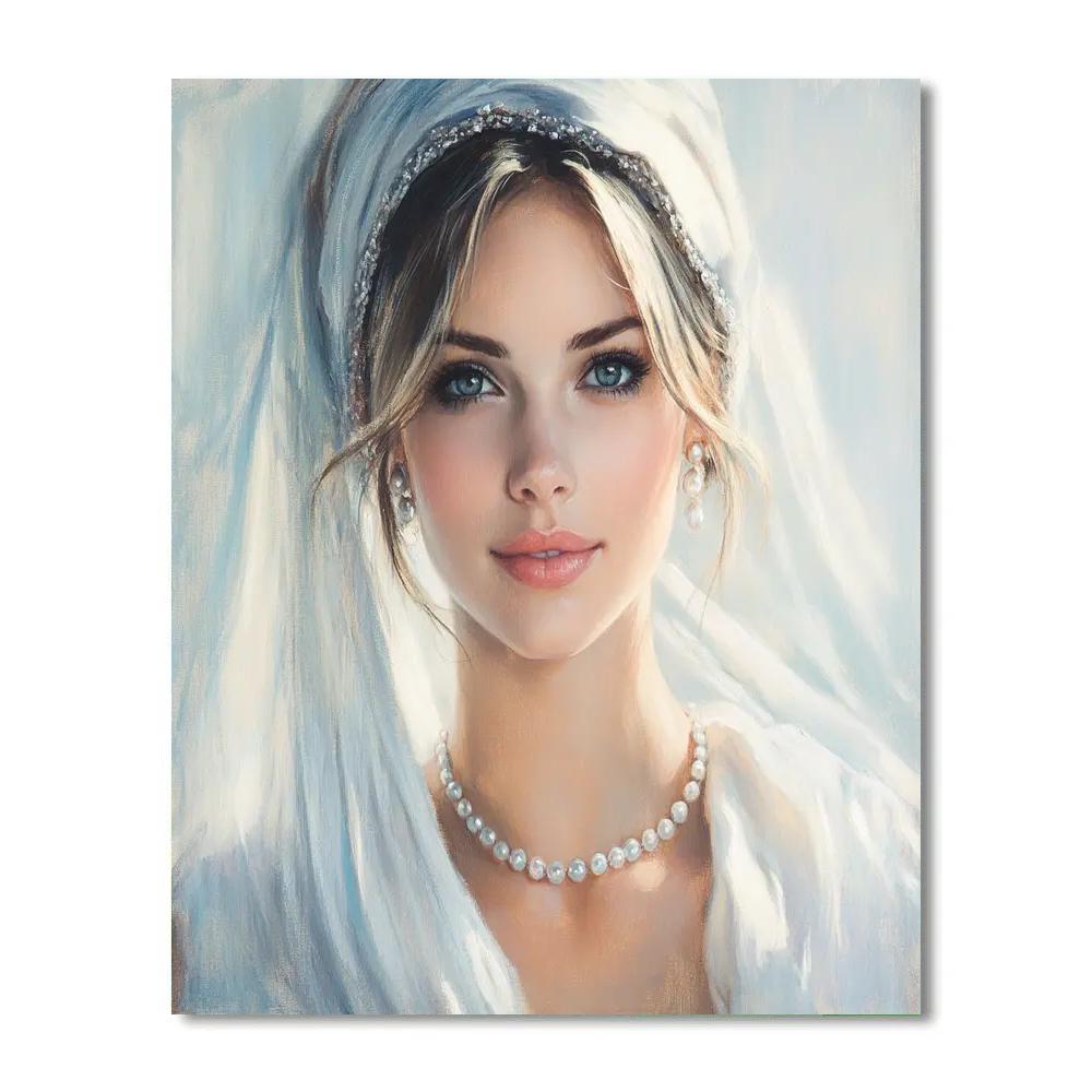 Sargent Inspired Portrait In White paint by number