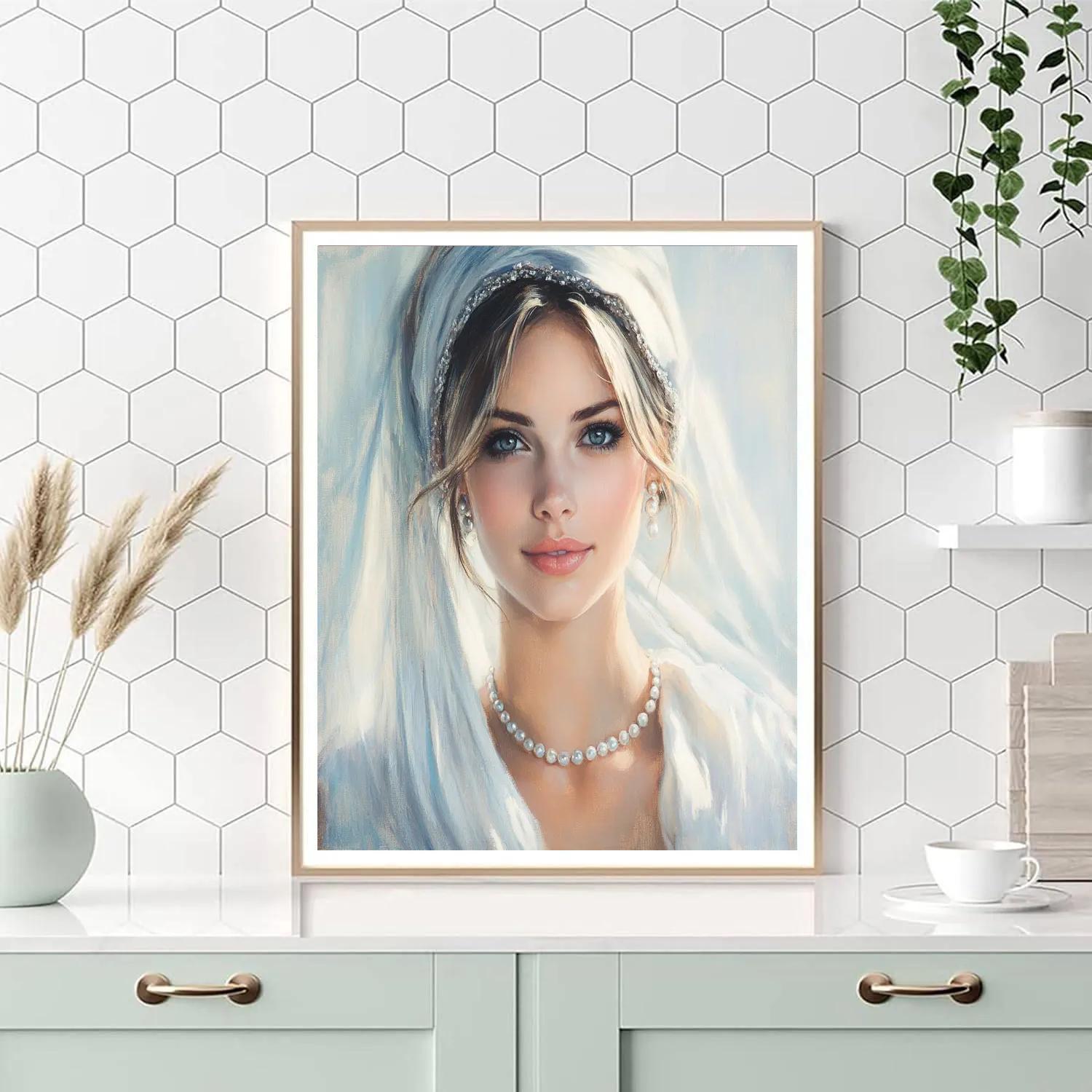 Sargent Inspired Portrait In White paint by number