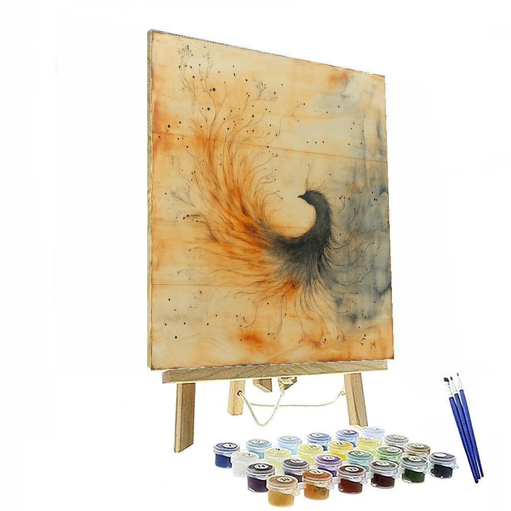 Leonardo Da Vinci Inspired Phoenix Ash Patterns painting number kit