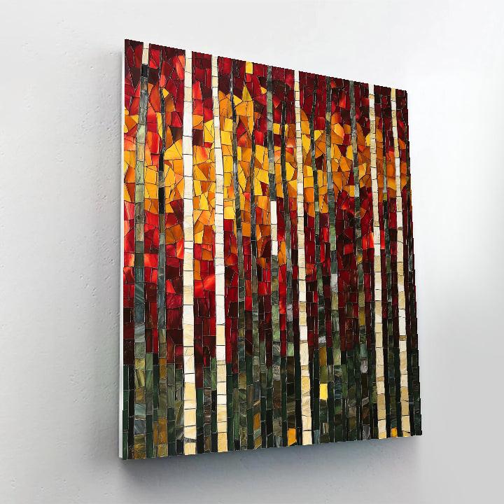 Jean Paul Riopelle Inspired Fractured Autumn Canopy paint by color