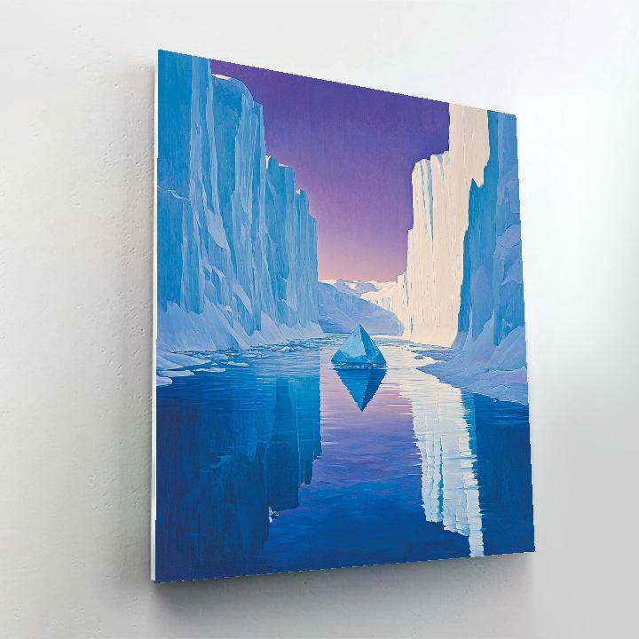 Lawren Harris Inspired Luminous Glacier Bay At Dusk paint by numbers