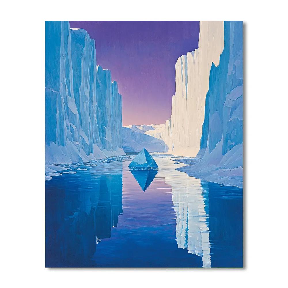 Lawren Harris Inspired Luminous Glacier Bay At Dusk paint by numbers