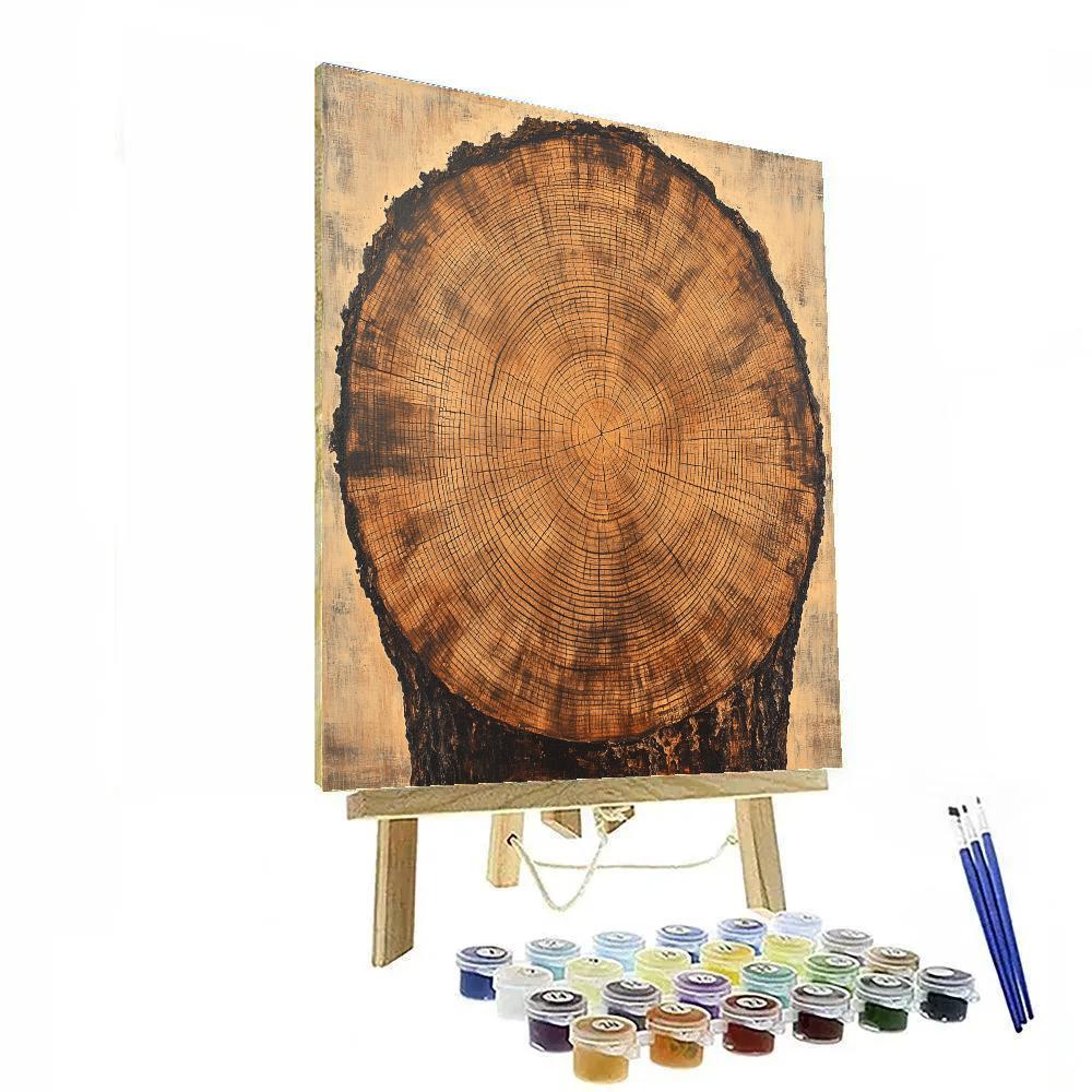 Leonardo Da Vinci Inspired Seasonal Tree Ring Chronicle Paint by numbers art
