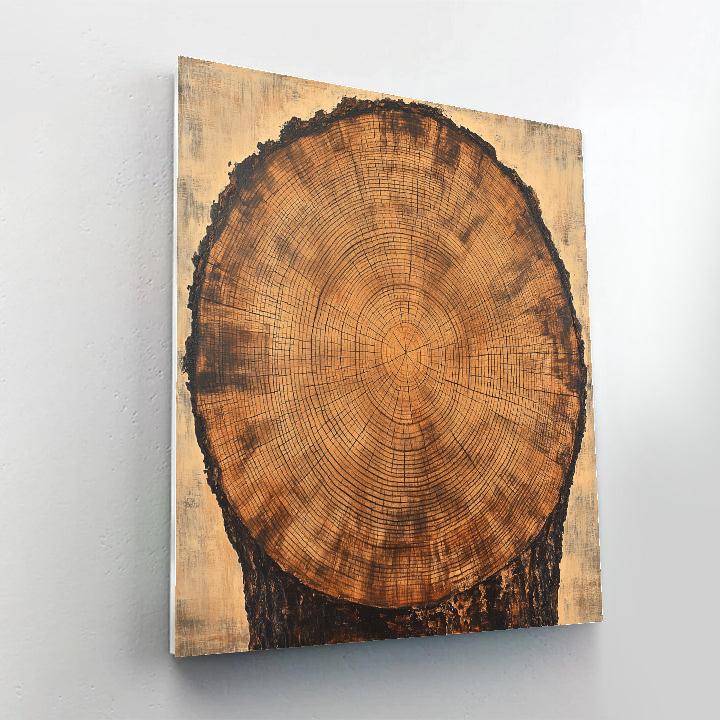 Leonardo Da Vinci Inspired Seasonal Tree Ring Chronicle Paint by numbers art
