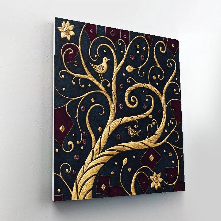Klimt Inspired Golden Tree Of Life DIY paint by numbers