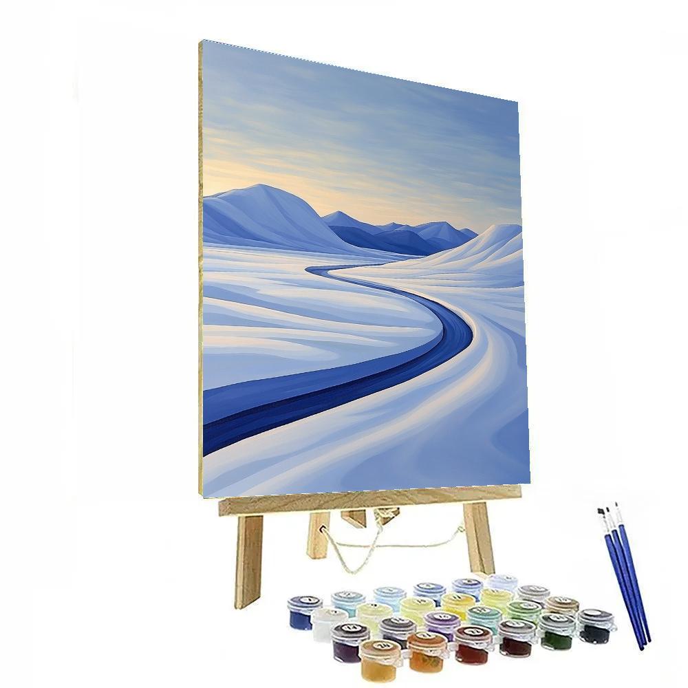 Lawren Harris Inspired Silent Snow Ridge And Shadowed Ravine Number painting