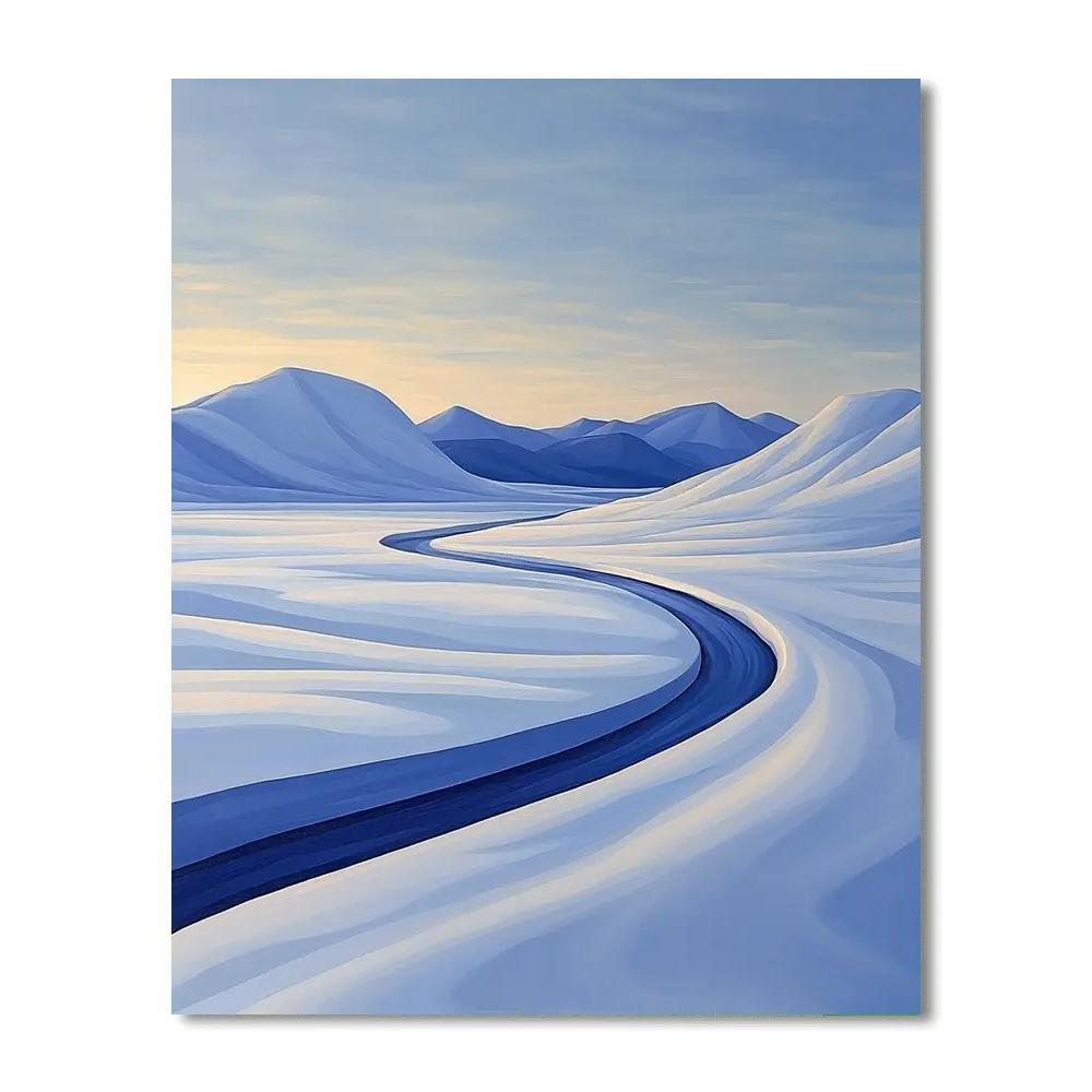 Lawren Harris Inspired Silent Snow Ridge And Shadowed Ravine Number painting