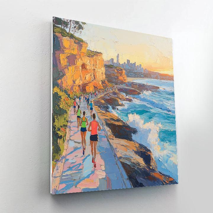 Sunrise At Bondi Coastal Walk Sydney Australia Painting by numbers kit