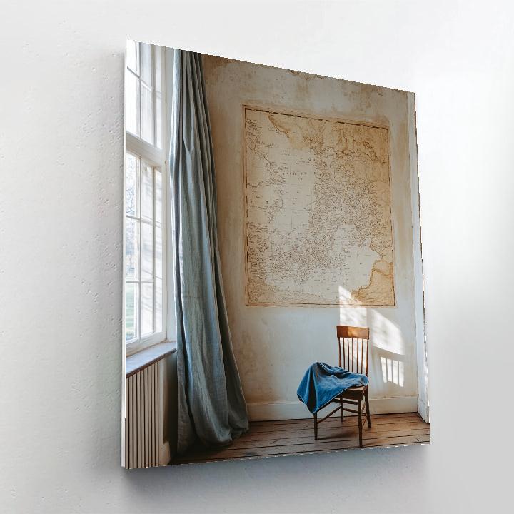 Johannes Vermeer Inspired Still Life Of Map Wall And Sunlit Chair Painting by numbers kit