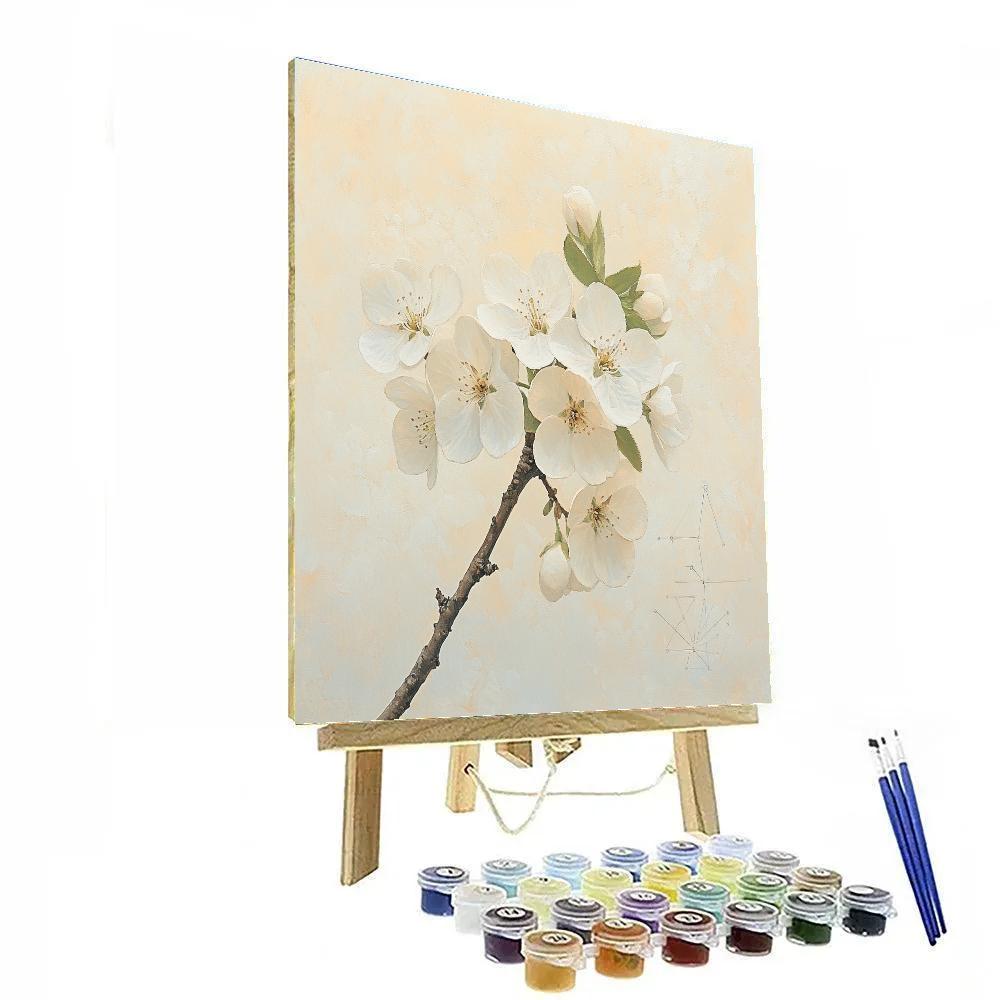 Leonardo Da Vinci Inspired Spring Blossom Geometry Paint by numbers kits