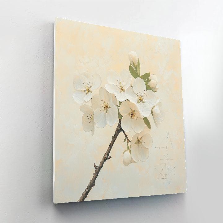 Leonardo Da Vinci Inspired Spring Blossom Geometry Paint by numbers kits