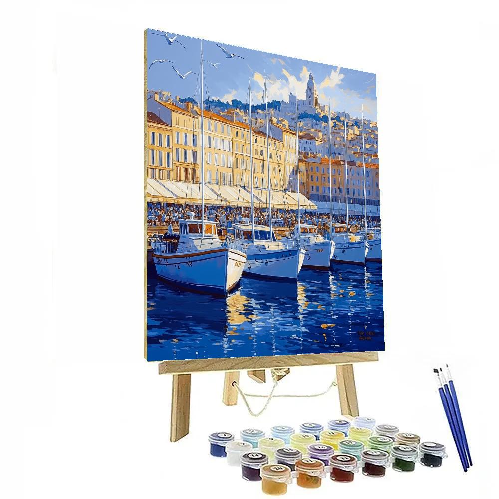 Old Port Promenade Marseille France paint by number