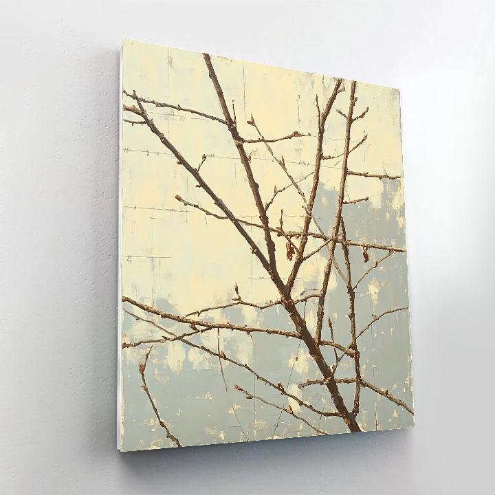 Leonardo Da Vinci Inspired Winter Branch Lattice paint by number