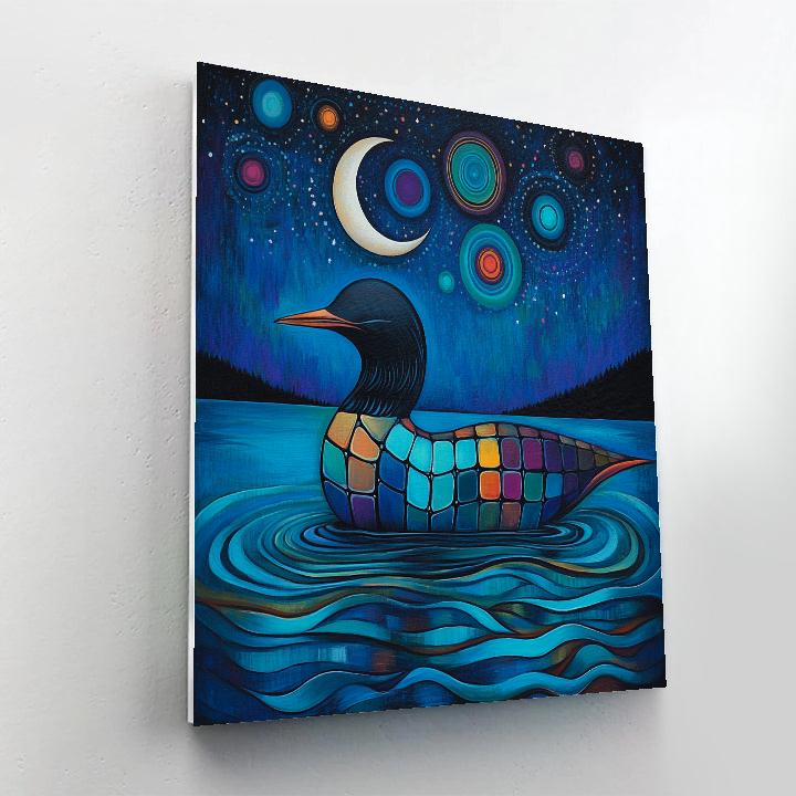 Norval Morrisseau Inspired Loon Of The Echoing Lake Paint by numbers kits
