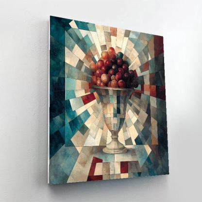 Pablo Picasso Inspired Fragmented Nebula Still Life With Vase And Fruit Painting by numbers kit