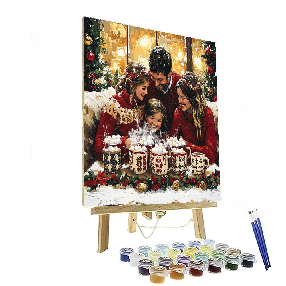 Christmas Eve Cocoa Glow DIY paint by numbers