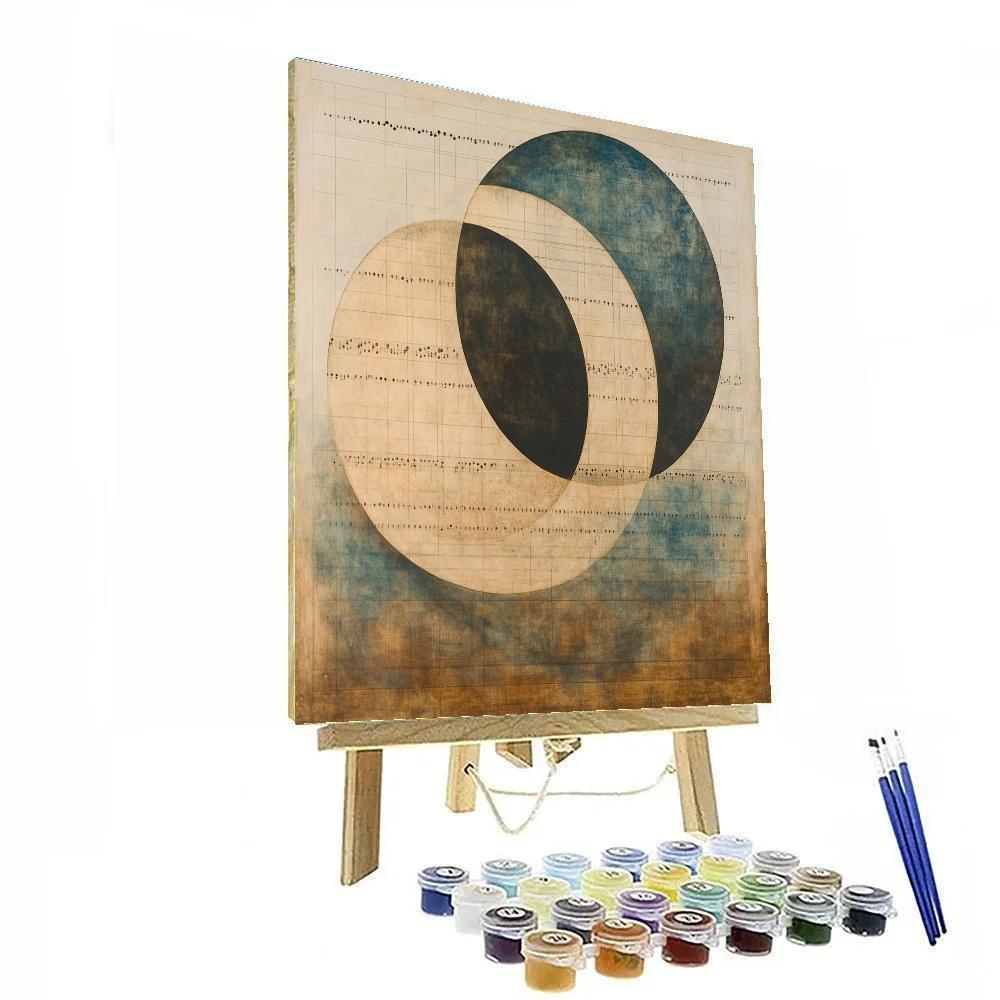 Leonardo Da Vinci Inspired Abstract Music Of Spheres paint by numbers