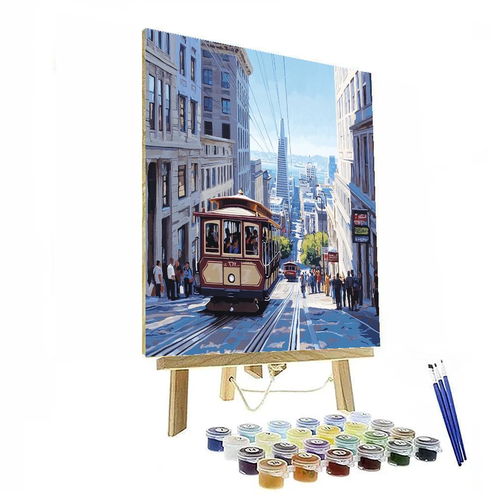 Cable Cars On Powell Street San Francisco United States DIY paint by numbers