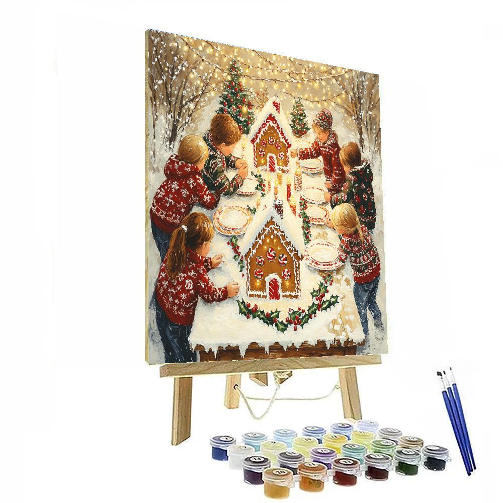 Garland And Gingerbread Gathering Paint by numbers kits