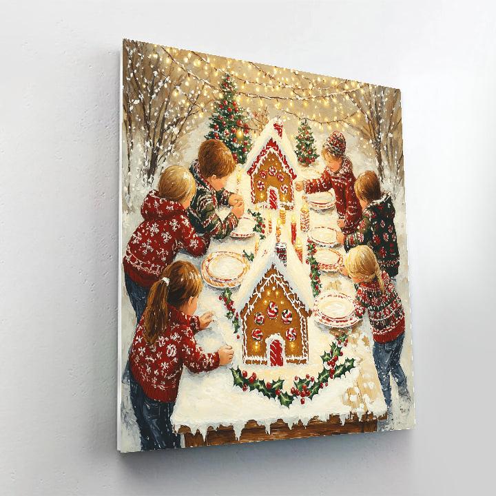 Garland And Gingerbread Gathering Paint by numbers kits