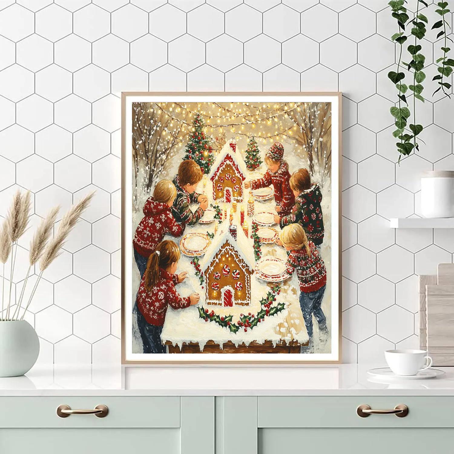 Garland And Gingerbread Gathering Paint by numbers kits