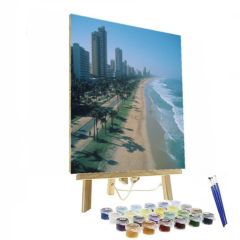 City Beachfront Of Durban South Africa painting number kit