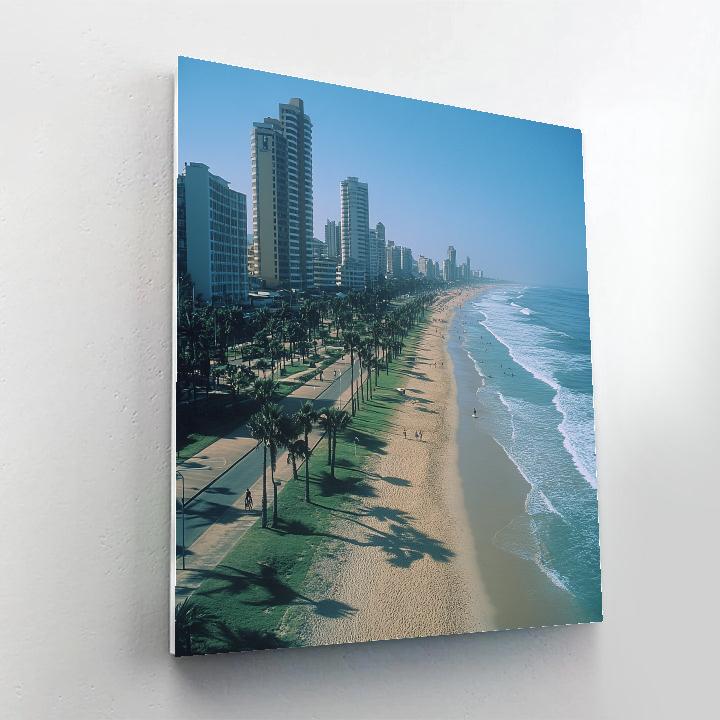 City Beachfront Of Durban South Africa painting number kit